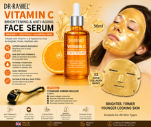 Load image into Gallery viewer, Dr Rashel Vitamin C Brightening, Anti Ageing Face Serum 50ml &amp; Gold Collagen Face Masks