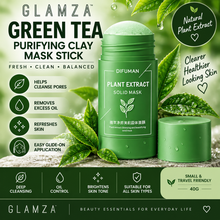 Load image into Gallery viewer, Green Tea &amp; Aubergine Purifying Clay Mask Sticks – Deep Cleansing Skincare with Free UK Delivery