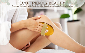 Glamza Dry Body Bristle Brush – Exfoliate, Detox & Glow | Free UK Delivery