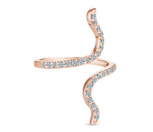 Load image into Gallery viewer, Diamond Style London - Entwine Ring in rose gold plating (Item code: Entwineringrose)