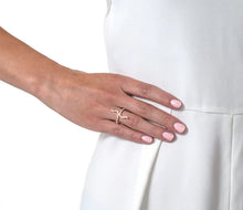 Load image into Gallery viewer, Diamond Style London - Entwine Ring in rose gold plating (Item code: Entwineringrose)