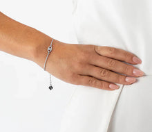 Load image into Gallery viewer, Diamond Style London - Evil Eye Bracelet in Rhodium Plating (Item code: Evileyebra)