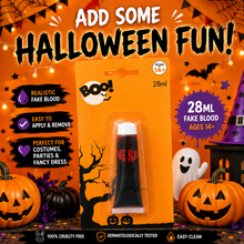 Load image into Gallery viewer, Halloween Fake Blood 28ml – Realistic SFX Makeup for Costumes, Parties &amp; Stage