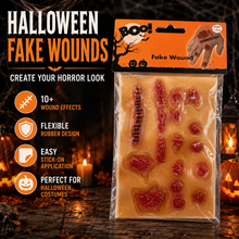 Load image into Gallery viewer, Halloween Rubber Fake Wounds Scars &amp; Scratches - 10 Per Pack