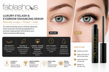 Load image into Gallery viewer, Fablashous Luxury Eyelash &amp; Eyebrow Enhancing Serum – Fast Results, Naturally Fuller Lashes &amp; Brows | Free UK Postage