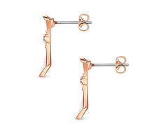Load image into Gallery viewer, Diamond Style London - Fan earrings in rose gold plating (Item code: Fanearrrose)