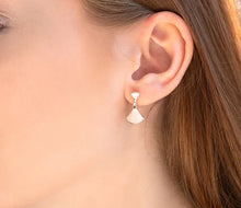 Load image into Gallery viewer, Diamond Style London - Fan earrings in rose gold plating (Item code: Fanearrrose)