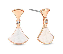 Load image into Gallery viewer, Diamond Style London - Fan earrings in rose gold plating (Item code: Fanearrrose)