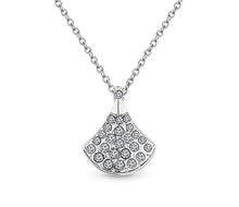 Load image into Gallery viewer, Diamond Style London - Fan pendant with crystals in rhodium plating (Item code: Fanpencrystal)