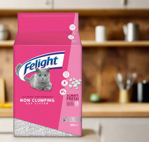 Felight Non Clumping Cat Litter – Dust Free, Antibacterial Silverfresh 20L – FREE UK Delivery