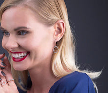 Load image into Gallery viewer, Diamond Style London - Fantasy Earrings in Rose Gold Plating (Item code: Fantasyearrose)