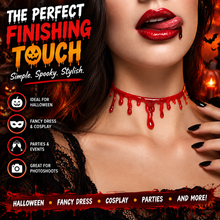 Load image into Gallery viewer, Halloween Blood Necklace – Red Fancy Dress Choker Costume Accessory