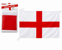 Load image into Gallery viewer, World Cup England Flag with String - 2.5ft × 1.6ft (76cm × 50cm) – Free UK Delivery
