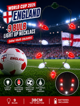 Load image into Gallery viewer, World Cup 2026 England Team 9 Bulb Light Up Necklace