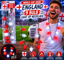Load image into Gallery viewer, World Cup 2026 England Team 9 Bulb Light Up Necklace