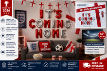 Load image into Gallery viewer, World Cup "ITS COMING HOME" 2026 Football Inflatable Balloon Set – 16 Inch - 40cm!!