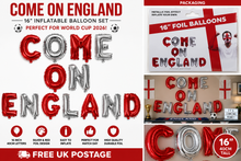 Load image into Gallery viewer, World Cup "COME ON ENGLAND" 2026 Football Inflatable Balloon Set – 16 Inch - 40cm!!