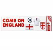 Load image into Gallery viewer, World Cup 2026 "COME ON ENGLAND" &amp; "ITS COMING HOME" Gel Window Stickers