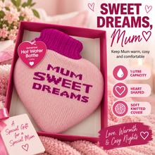 Load image into Gallery viewer, Generise 1L Heart-Shaped Hot Water Bottle with Plush Cover – Perfect Gift for Mum – Free UK Delivery