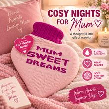 Load image into Gallery viewer, Generise 1L Heart-Shaped Hot Water Bottle with Plush Cover – Perfect Gift for Mum – Free UK Delivery