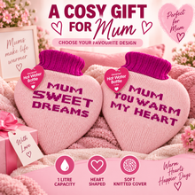 Load image into Gallery viewer, Generise 1L Heart-Shaped Hot Water Bottle with Plush Cover – Perfect Gift for Mum – Free UK Delivery