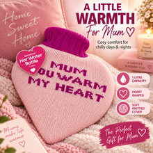 Load image into Gallery viewer, Generise 1L Heart-Shaped Hot Water Bottle with Plush Cover – Perfect Gift for Mum – Free UK Delivery
