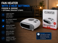 Load image into Gallery viewer, Fan with Heat &amp; Cool - 2 Settings (1000W &amp; 2000W) - Free UK Delivery