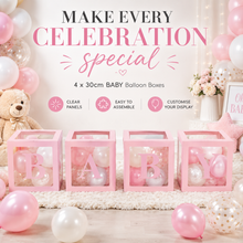 Load image into Gallery viewer, Baby Block Square Balloon Boxes – Stunning Party Décor with Free UK Delivery