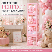Load image into Gallery viewer, Baby Block Square Balloon Boxes – Stunning Party Décor with Free UK Delivery