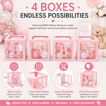 Load image into Gallery viewer, Baby Block Square Balloon Boxes – Stunning Party Décor with Free UK Delivery