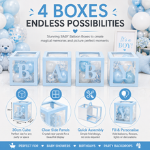 Load image into Gallery viewer, Baby Block Square Balloon Boxes – Stunning Party Décor with Free UK Delivery