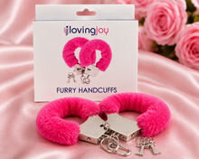 Load image into Gallery viewer, Adult - Loving Joy Furry Handcuffs in Black, Red or Pink!