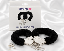 Load image into Gallery viewer, Adult - Loving Joy Furry Handcuffs in Black, Red or Pink!