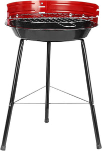 The 14-Inch Portable Charcoal BBQ Grill With Optional Skewer Claws & Bamboo Skewers!