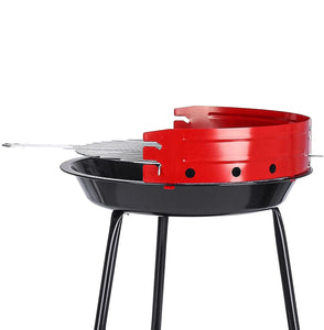 The 14-Inch Portable Charcoal BBQ Grill With Optional Skewer Claws & Bamboo Skewers!