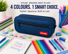 Load image into Gallery viewer, Aroosh Premium Quality Pencil Cases – Spacious, Durable &amp; Stylish - 4 Pockets &amp; 4 Colours! Ideal For Children &amp; Adults