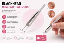 Load image into Gallery viewer, Glamza Blackhead Removal Straight Tweezer – Professional Precision for Clearer Skin - FREE POSTAGE