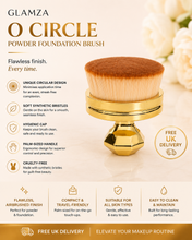 Load image into Gallery viewer, Glamza Gold Plated O Circle Powder Foundation Brush – Free UK Delivery