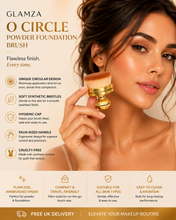 Load image into Gallery viewer, Glamza Gold Plated O Circle Powder Foundation Brush – Free UK Delivery