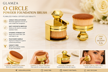 Load image into Gallery viewer, Glamza Gold Plated O Circle Powder Foundation Brush – Free UK Delivery