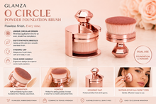 Load image into Gallery viewer, Glamza O Circle Rose Gold Foundation &amp; Powder Brush – Free UK Delivery