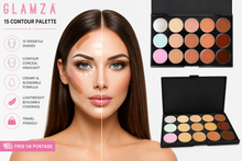 Load image into Gallery viewer, Glamza 15 Shade Contour &amp; Concealer Palette – Professional Cream Makeup Palette – Free UK Postage