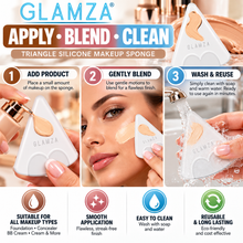 Load image into Gallery viewer, Glamza Silicone Triangle Makeup Sponge – Flawless, Hygienic &amp; Zero Product Waste | FREE UK Delivery