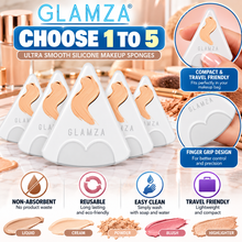Load image into Gallery viewer, Glamza Silicone Triangle Makeup Sponge – Flawless, Hygienic &amp; Zero Product Waste | FREE UK Delivery