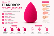 Load image into Gallery viewer, Glamza Teardrop Makeup Blender Sponge – Flawless, Streak-Free Application | FREE UK Delivery