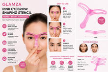 Load image into Gallery viewer, Glamza Pink Eyebrow Shaping Stencil – Free UK Postage
