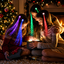 Load image into Gallery viewer, LED Fibre Optic Hair Extensions – Flash Braids | Light-Up Glow Hair for Parties &amp; Festivals | Free UK Delivery