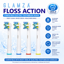 Load image into Gallery viewer, Oral-B "Floss Action" Compatible Toothbrush Heads 4-Pack – Floss-Like Clean with Free UK Delivery
