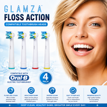 Load image into Gallery viewer, Oral-B "Floss Action" Compatible Toothbrush Heads 4-Pack – Floss-Like Clean with Free UK Delivery