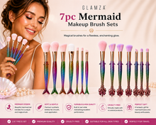 Load image into Gallery viewer, Glamza 7pc Mermaid Makeup Brush Sets - Free UK Delivery